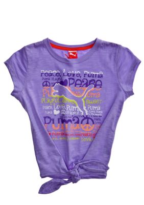Puma Peace Love Puma Tee Girls 4-6X