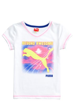 Puma Awesome Tee Girls 4-6X