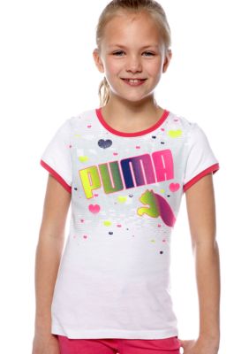 Puma Puma Hearts Ringer Tee Girls 7-16