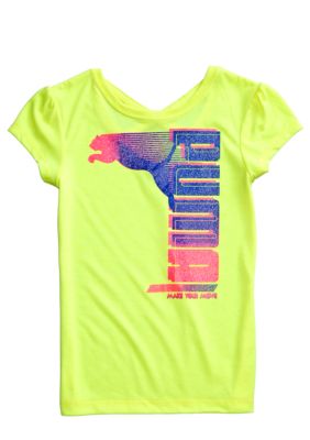 Puma Criss Cross Back Puma Tee Girls 4-6X