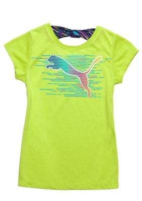 Puma Puma Cat Tee with Back Bow Girls 4-6X
