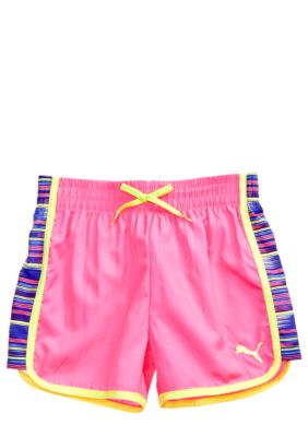 Puma Print Inset Microfiber Short Girls 4-6X