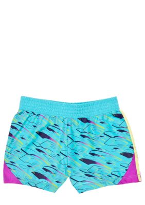 Puma Colorblock Print Microfiber Short Girls 7-16