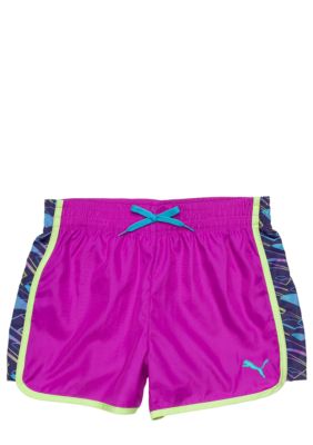 Puma Print Inset Microfiber Short Girls 7-16
