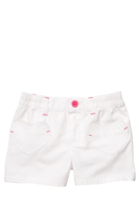 Carter's White Canvas Short Girls 4-6X