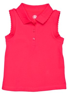 J Khaki&trade; Knit sleeveless Polo Girls 4-6x