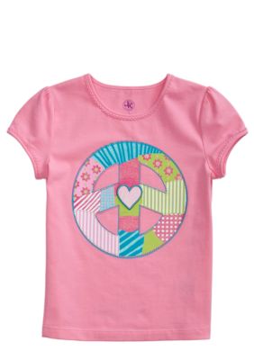 J Khaki Peace Tee Girls 4-6X