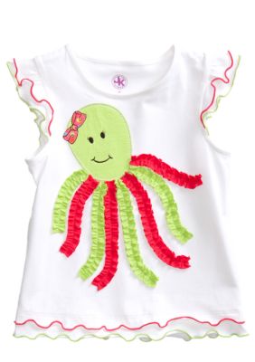 J Khaki Octopus Tee Girls 4-6x