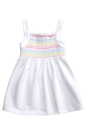 J Khaki Smocked Tank Girls 4-6x