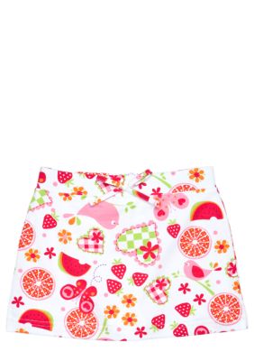 J Khaki Fruit Print Scooter Girls 4-6X