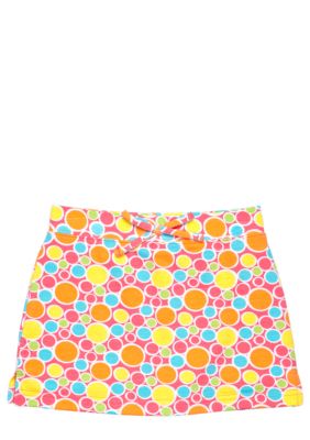 J Khaki Knit Coral Dot Scooter Girls 4-6x