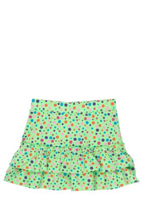 J Khaki Dot Printed Skirt Girls 4-6x