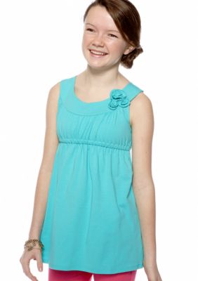 J Khaki Rosette Top Girls 7-16