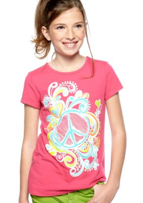J Khaki Peace Tee Girls 7-16