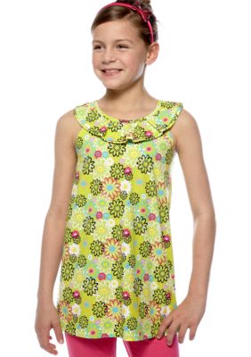 J Khaki Ruffle Babydoll Top Girls 7-16
