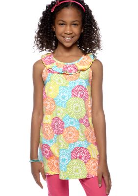 J Khaki Ruffle Babydoll Top Girls 7-16
