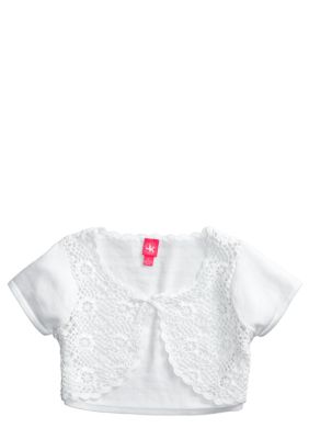 J Khaki Crochet Front Sweater Girls 7-16