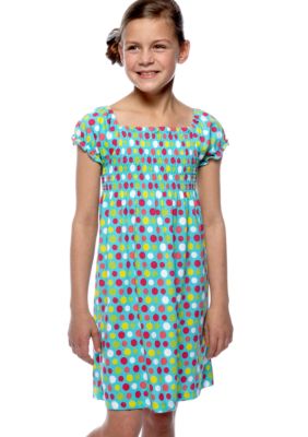 J Khaki&trade; Smock Dot Dress Girls 7-16