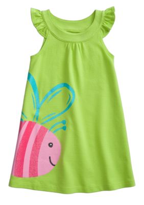 J Khaki Bee Dress Girls 4-6X