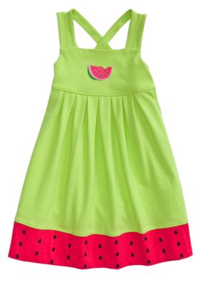 J Khaki Watermelon Dress Girls 4-6X