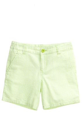 J Khaki Seersucker Bermuda Short Girls 7-16