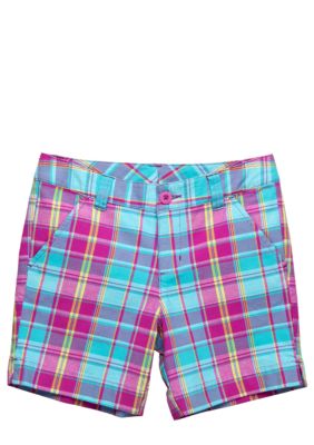J Khaki Plaid Bermuda Girls 7-16