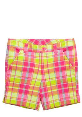 J Khaki&trade; Plaid Bermuda Girls 7-16
