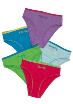 J Khaki Weekdays 5-Pack Panty Girls 4-16