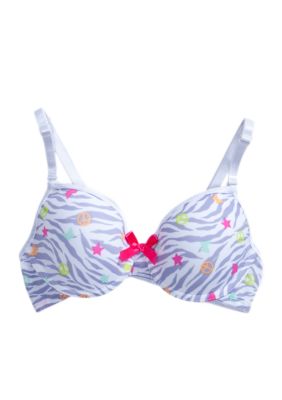J Khaki Zebra Print Bra Girls