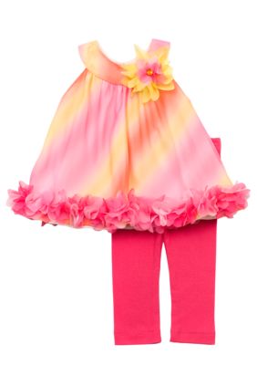 Rare Editions Ombre Chiffon Set Girls 4-6X