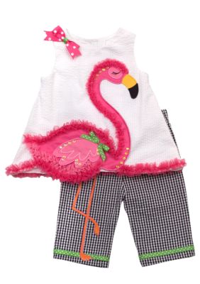 Rare Editions Flamingo Set Girls 4-6X