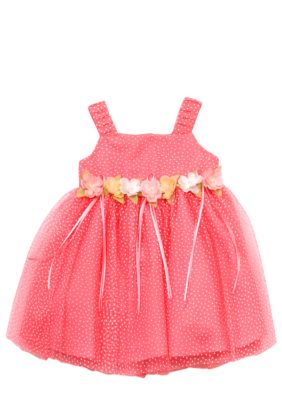 Rare Editions Swiss Dot Dress Girls 4-6X