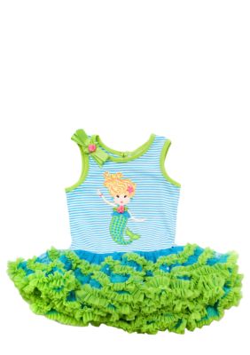 Rare Editions Mermaid Tutu Dress Girls 4-6X