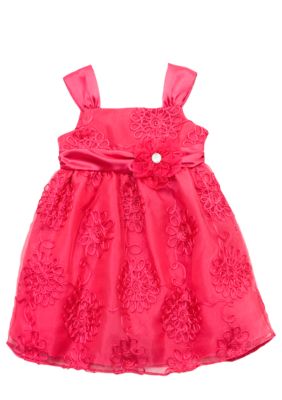 Rare Editions Fuchsia Soutach Dress Girls 4-6x