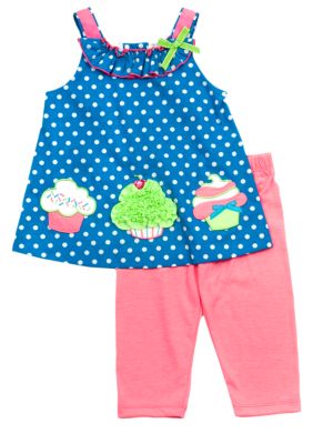 Rare Editions Dot Cupcake Set Girls 4-6X
