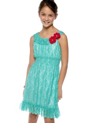 Rare Editions Eyelet Dress Girls 7-16