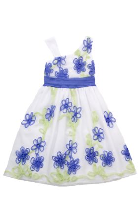 Rare Editions One Shoulder Floral Dress Girls 7-16