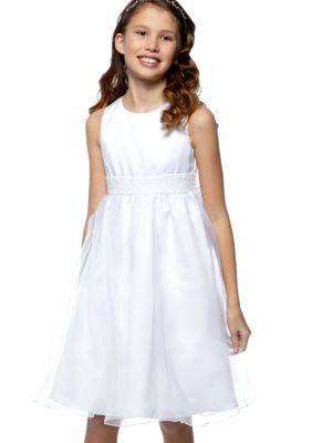 Rare Editions Satin Overlay Dress Girls 7-16
