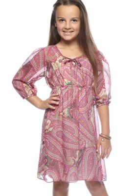 Rare Editions Paisley Shirtdress Girls 7-16