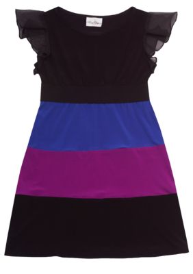Rare Editions Color Block Dress Girls 7-16