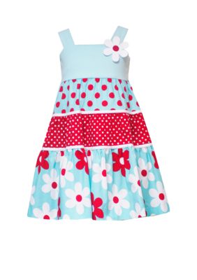 Rare Editions Tiered Print Dress - Girls 4-6x