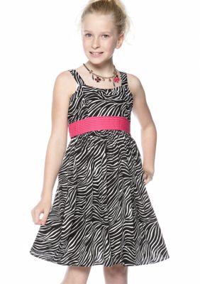 Rare Editions Zebra Print Dress Girls 7-16