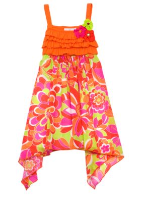 Rare Editions Multi Floral Dress Girls 7-16