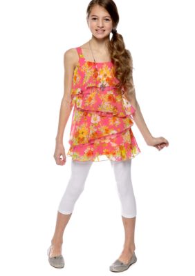 Amy Byer Floral Tier Legging Set Girls 7-16