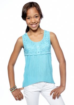 Amy Byer Pleat Tank Top Girls 7-16