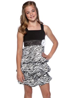 Amy Byer Zebra Dress Girls 7-16
