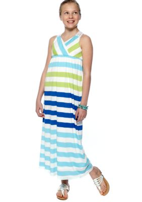 Amy Byer Stripe Maxi Dress Girls 7-16