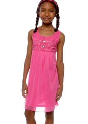 Amy Byer U-Neck Empire Waist Dress Girls 7-16