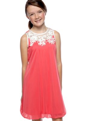 Amy Byer Floral U-Neck Bubble Dress Girls 7-16