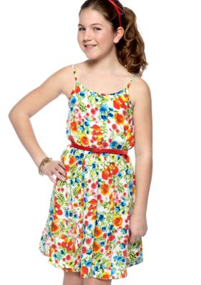Amy Byer Floral Belted Dress Girls 7-16